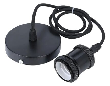 Socket Colgante Para Lámpara (Negro)